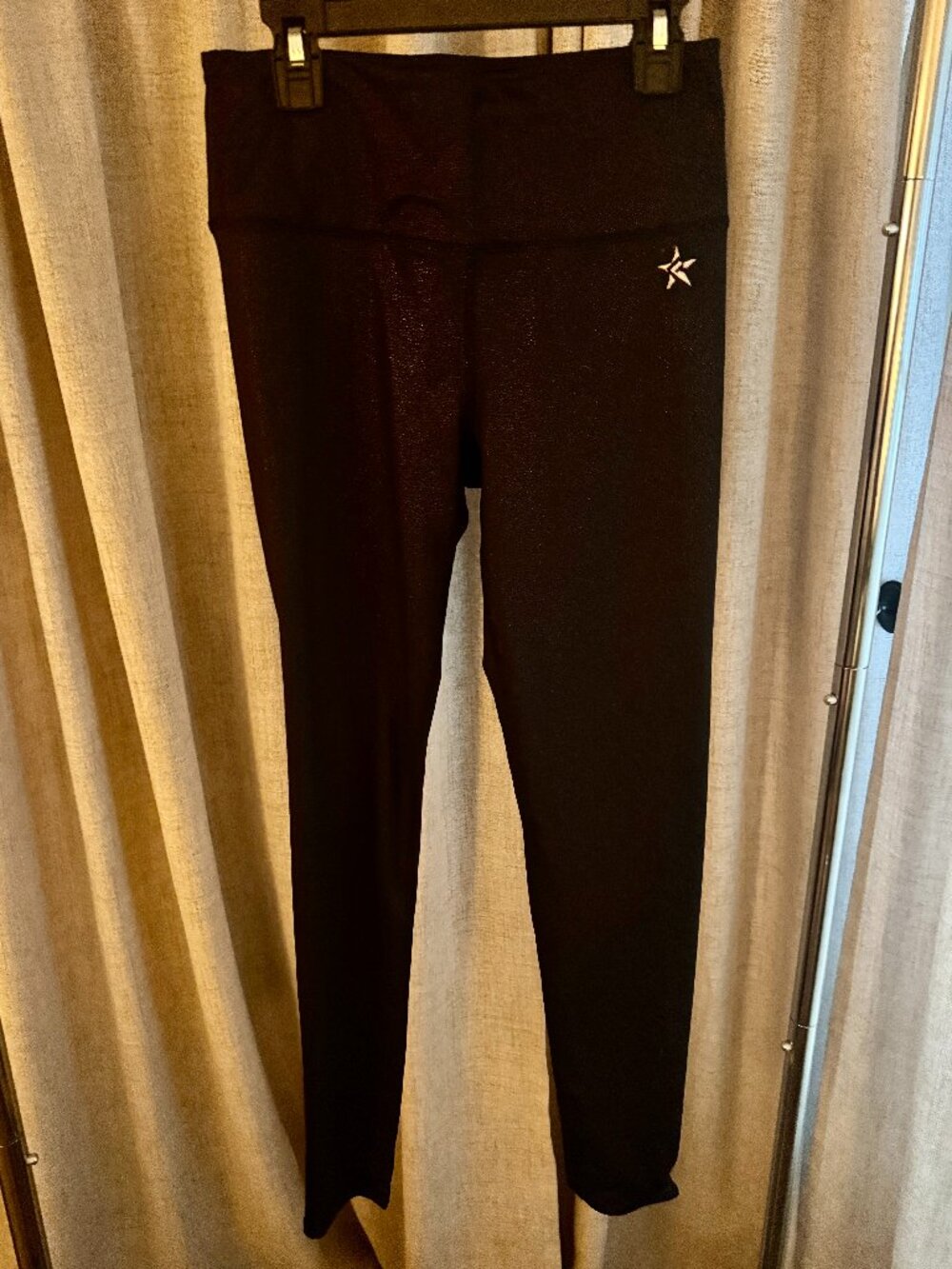 Small Rebel Athletic Shimmer Black Leggings- Small